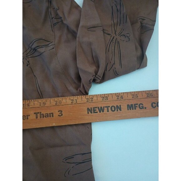 Meng Design Women's Art to Wear Top Size S M Dragonfly Kimono Brown Rayon - Picture 9 of 11